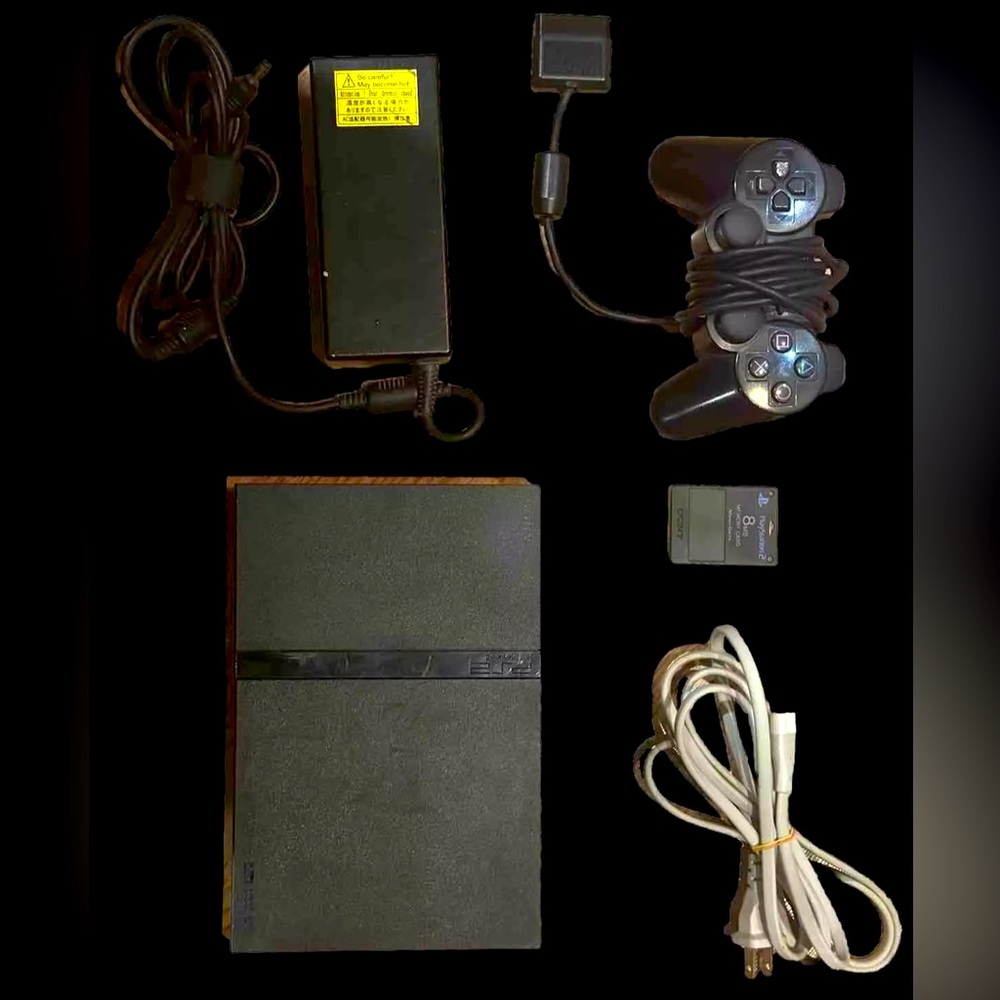 PS2 Slim Design Kit Complete W/ Power Cord, AV-Wire,1 Controller & 1 Memory Card - Picture 2 of 2